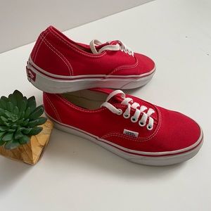 Red Authentic Classic Vans
